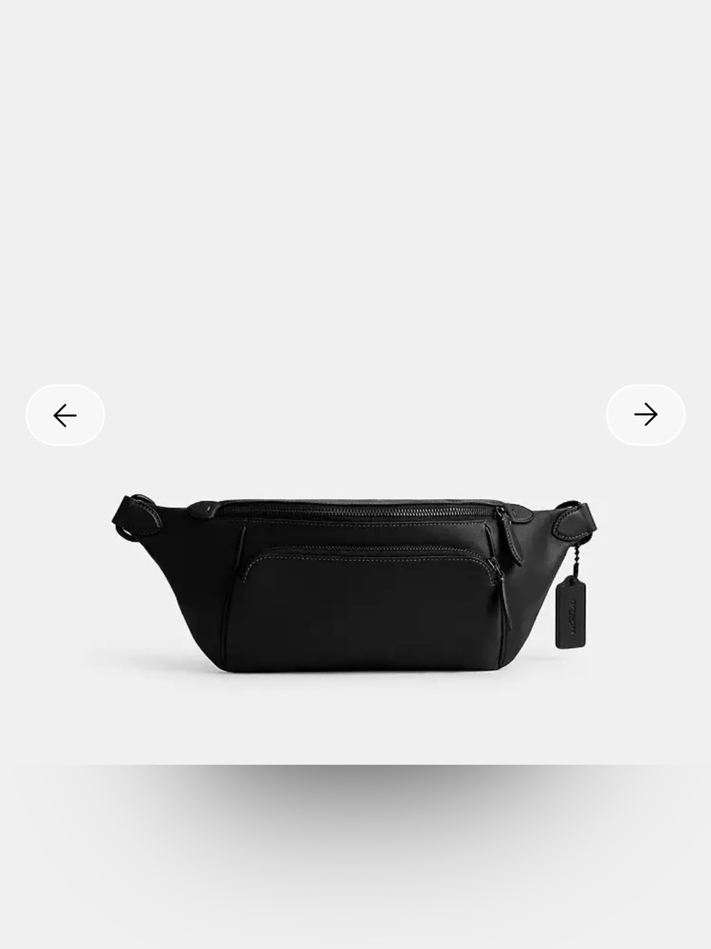 Coach League Belt Bag Classic Black Leather Waist Bag Unisex NWT Leather